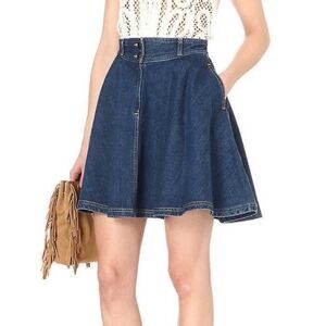 Maje Dark Blue Skater Skirt